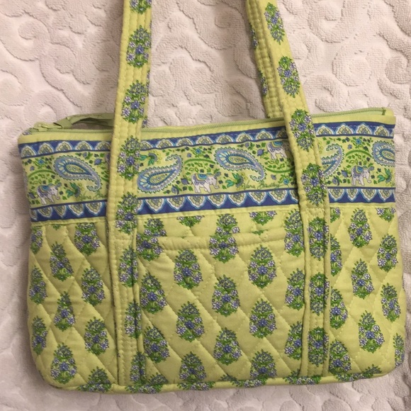 Vera Bradley Handbags - Vera Bradley Betsy Purse “Citrus” Lime & Blue